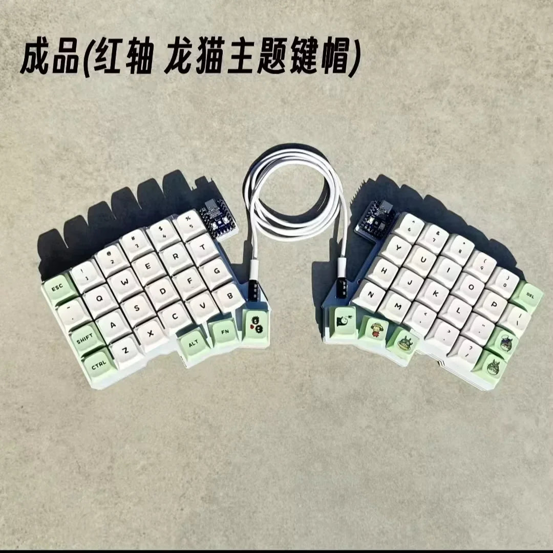 Silakka54 Split Keyboard Wired Hot Swap Support QMK/VIAL Keyboard Ergonomics RP2040zero Customized PC Gamer Accessories