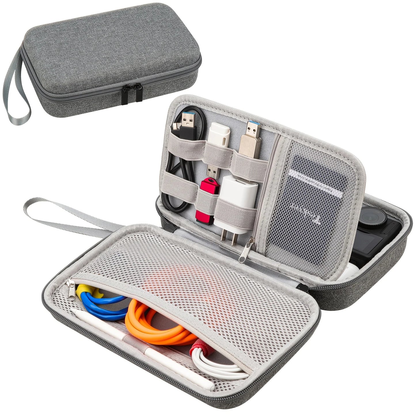 Hard Travel Electronic Organizer Case for Power Bank Chargers Cables USB Flash Drive SD Card Electronics & Backpack Organizer