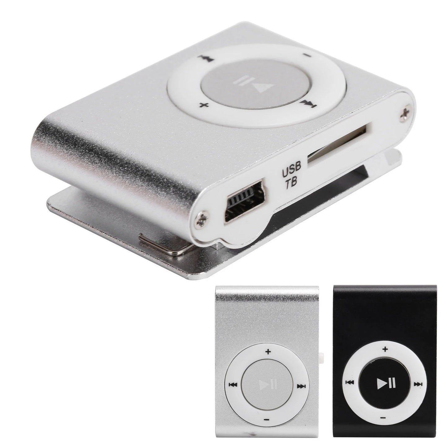 Portable Digital Music Media Player MiniMP3 BackClip Player with Earphone and USB Cable Mini Music Player Portable Music Player
