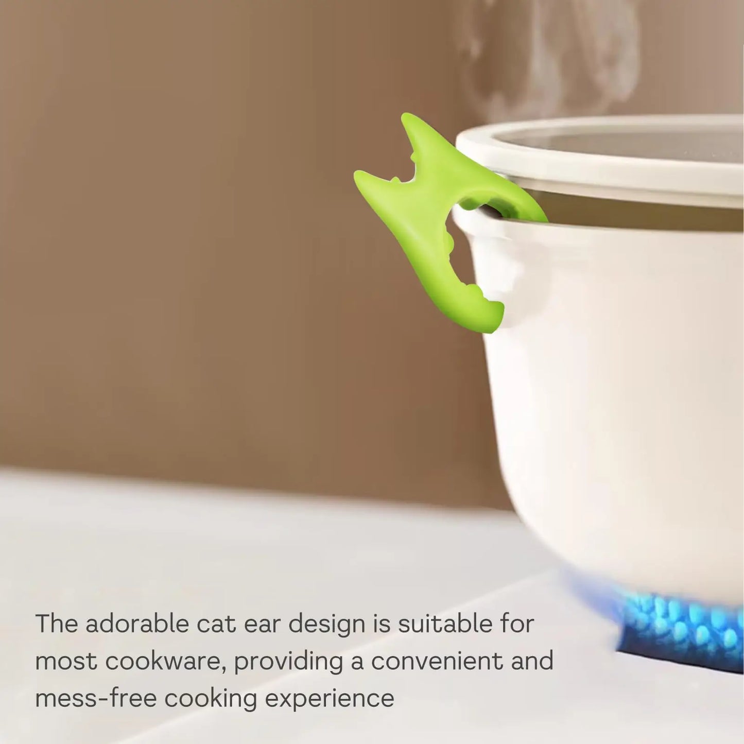 1PC Silicone Spatula Holder Portable Antioverflow Pot Lid Clip Anti-scalding Spoon Holder Kitchen Universal Spatula Bracket Clip