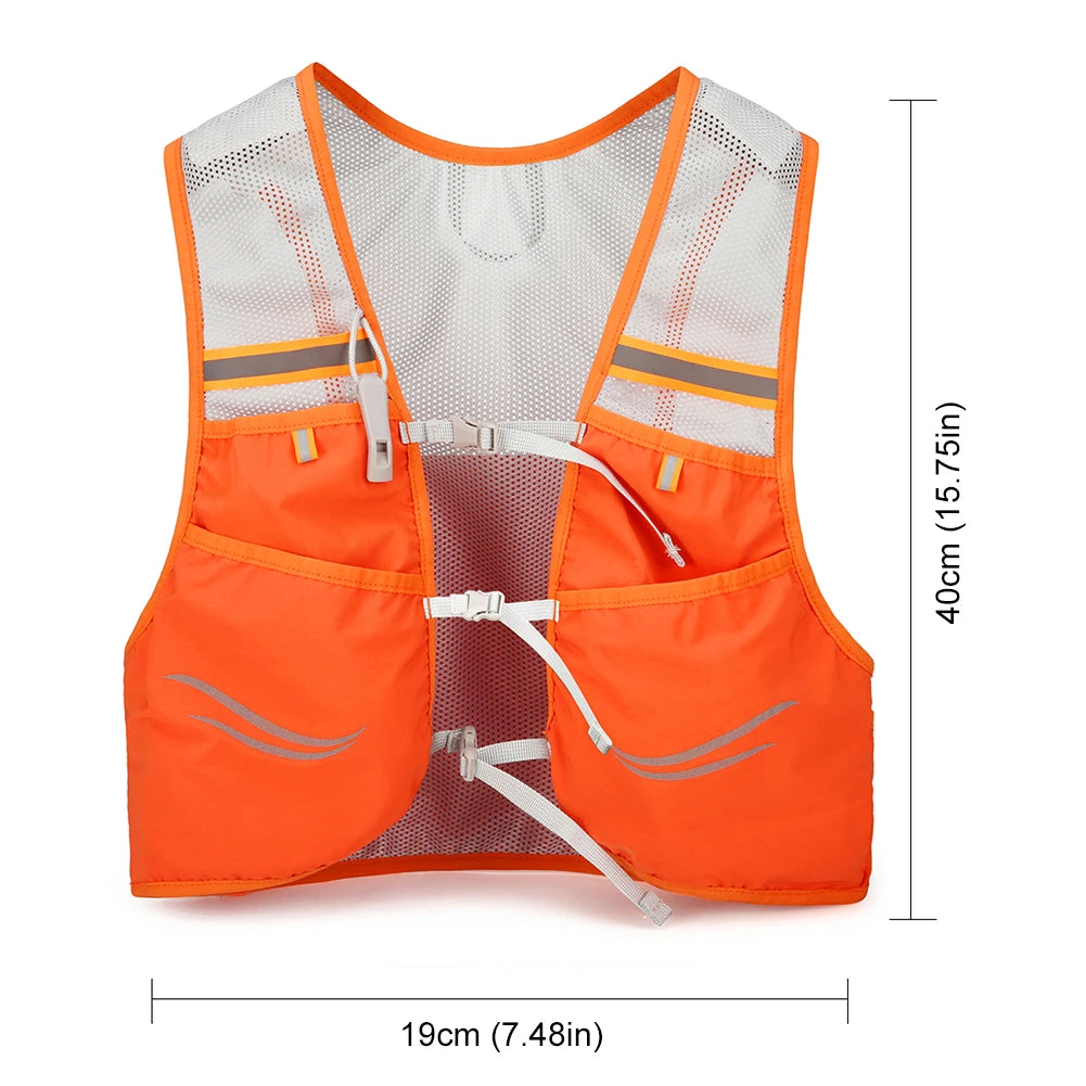 Hydration Running Vest Breathable Lightweight Running Vest Reflective Outdoors Hydration Pack for Hiking Trail Running