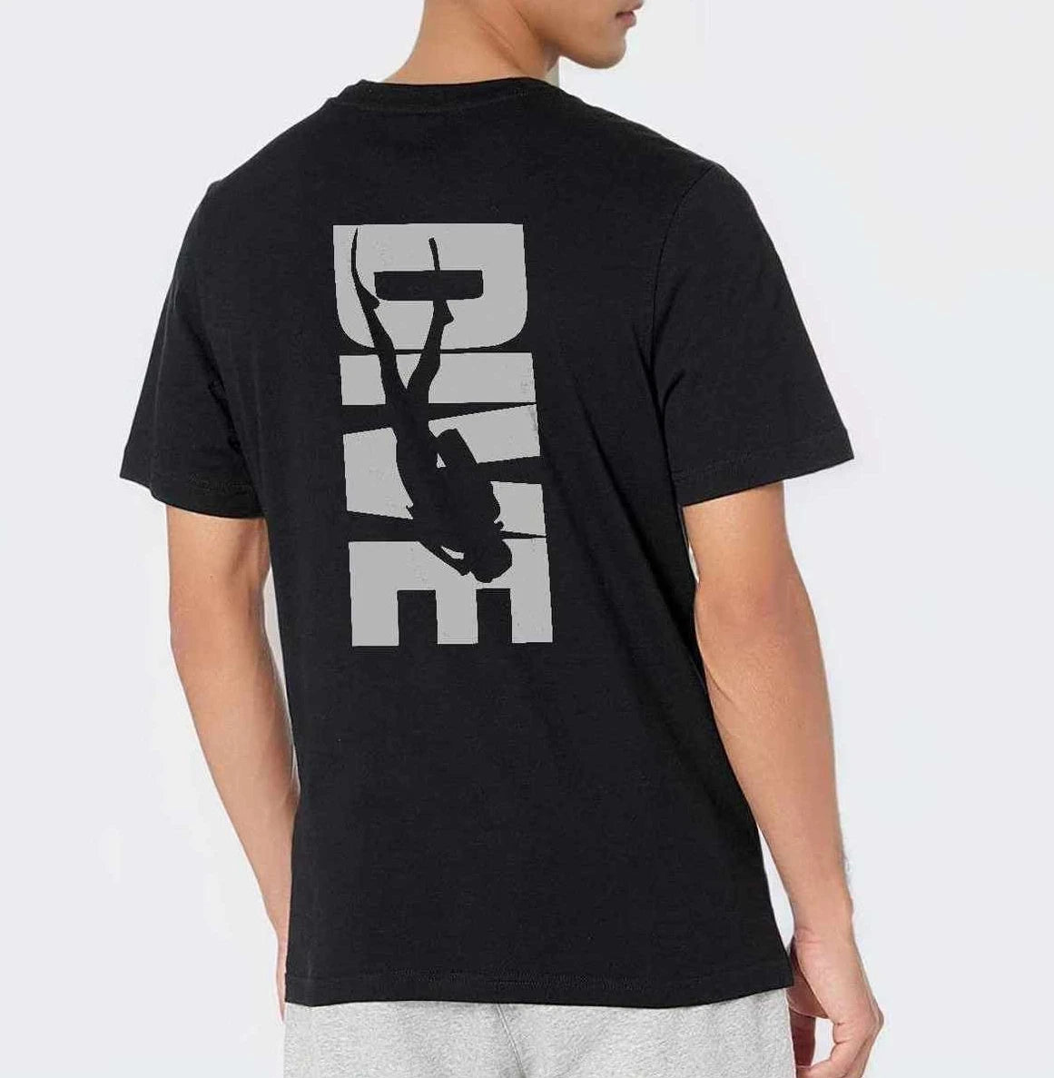 Diving Culture Outdoor Casual Men's and Women's T-shirt, Diver DIVE Letter Personalized Round-neck Pure Cotton Top