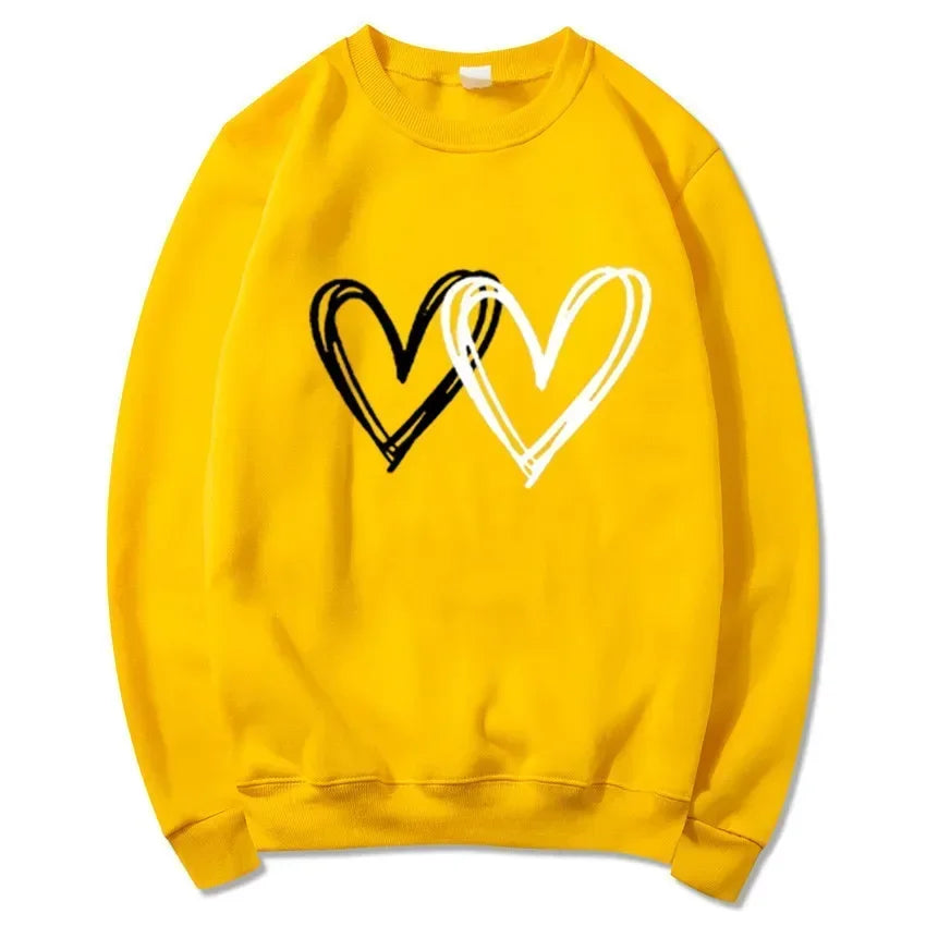 Valentine's Day Love Flower Printed Crew-neck Hoodie Sweatshirt  Sweatshirts  Streetwear  Streetwear Men