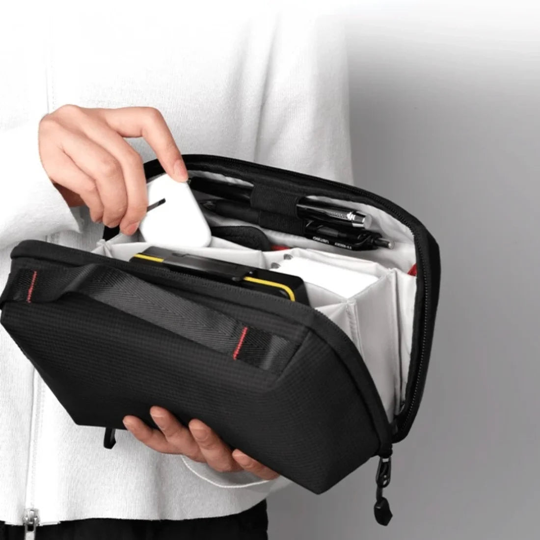 Electronic Organizer Travel Cable Organizer Bag Pouch Portable Carry Case for Cable Charger SD Card USB Mouse Pen Power Bank