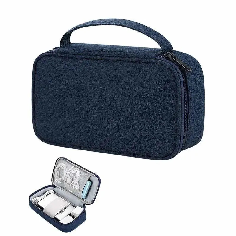 Electronics Travel Organizer Portable USB Flash Drives Accessories Case Dustproof Cord & Phone Storage Bag