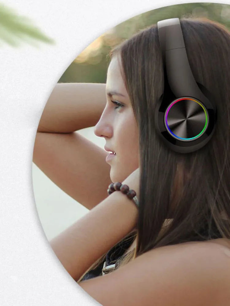 Gaming headset wireless headset, Jerry 5.0, cool light effect, support wired mode, widely compatible