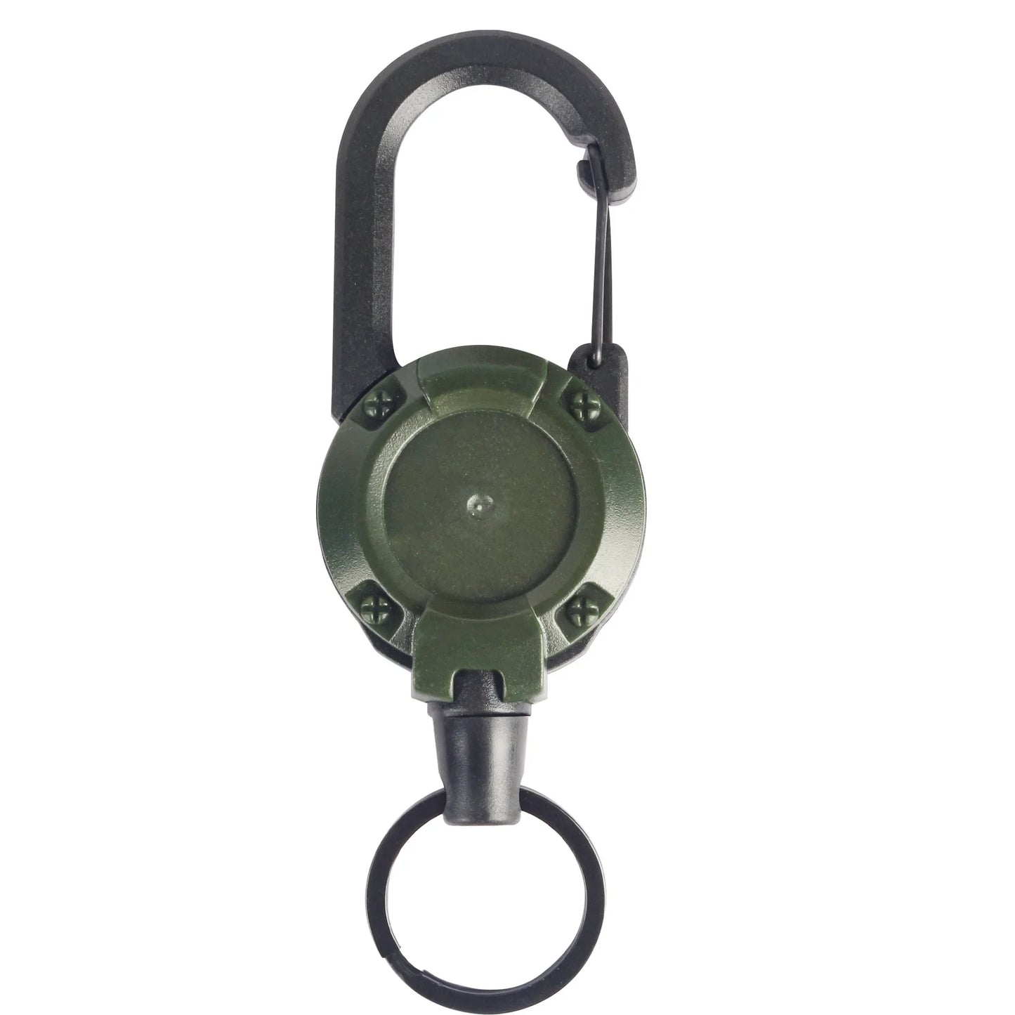 Retractable Heavy Duty Pull Reel Carabiner Key Strong Chains Steel Wire Buckle Rope Spring Key Ring Outdoor Sporty Keychain Tool