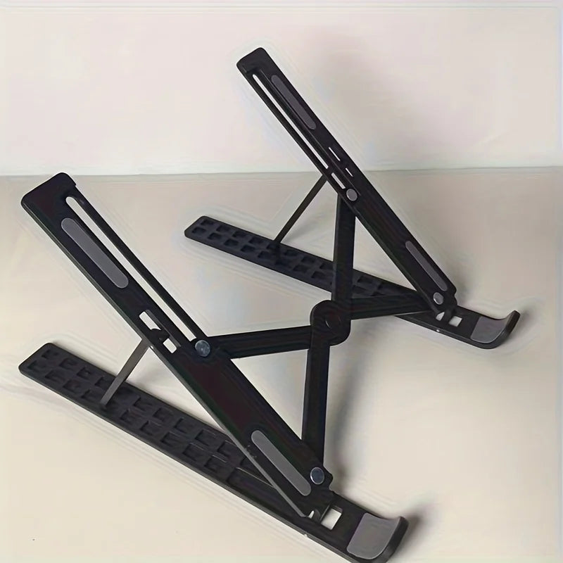 Laptop Stand - Foldable and Adjustable, 10 Height Setting, High Quality Compact Base, Office Desk, etc
