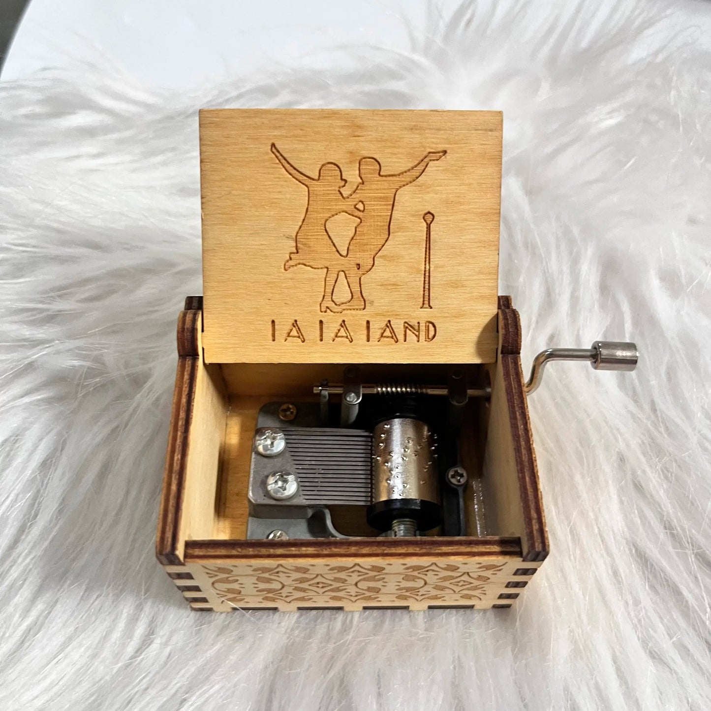 Hot Anime Wooden Carved Music Box Premium Home Decoration Ornament Gift for Christmas/Birthday/Valentine's Day Handmade Gift