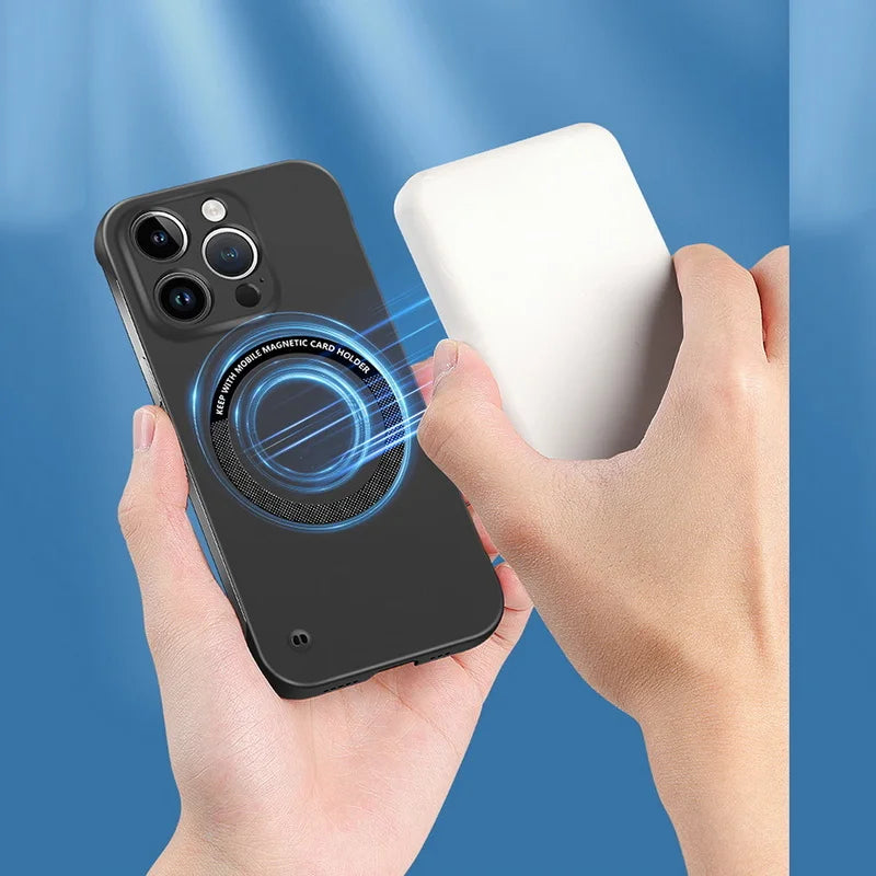 Ultra Thin Matte Hard PC Magnetic Frameless Color Phone Case For iPhone 17 Air 16E 16 15 14 Plus Pro Max 17 Pro Max Cover Cases
