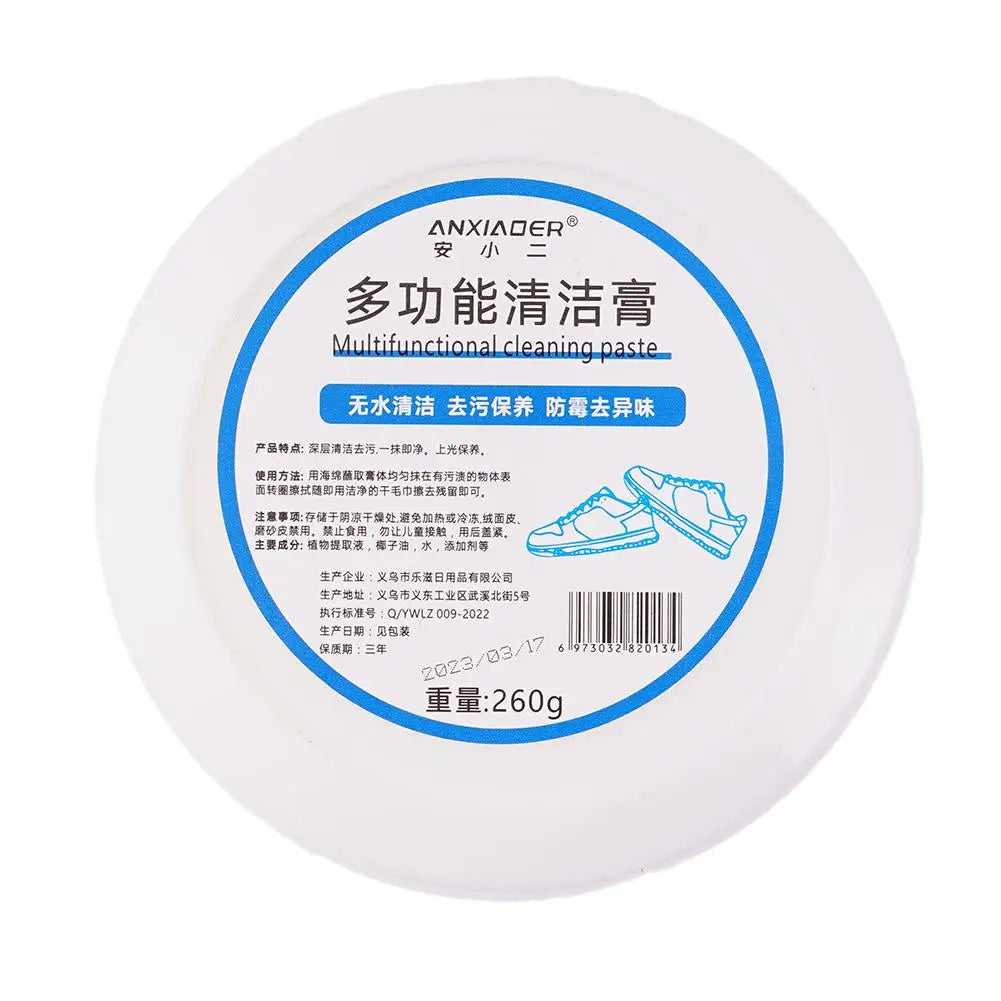 White Shoes Cleaning Cream Stains Remover Shoes Whitening All-Purpose Cleansing Cream With Wipe Sponge For Shoes Sneakers