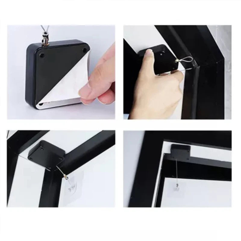 Punch Free Door Closer Telescopic Door Device Automatic Sensor Door Closer Adjustable Surface Door Stop Bracket for Door Close