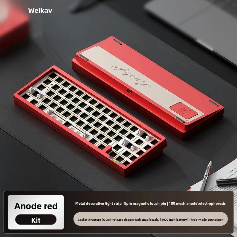 Weikav Lucky65 V3 3 Mode Mechanical Keyboard Kit Aluminum Wireless Gaming Keyboard 60% Bluetooth 2.4G RGB Hotswap PC Gamer Gifts