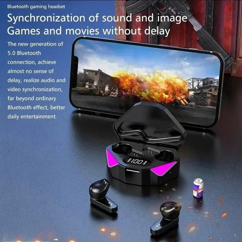 NEW X15 TWS Earphones Bluetooth Wireless Gamer Headphones 65ms Low Latency Earbuds fone Gamer Headset Gamer With Mic Handfree