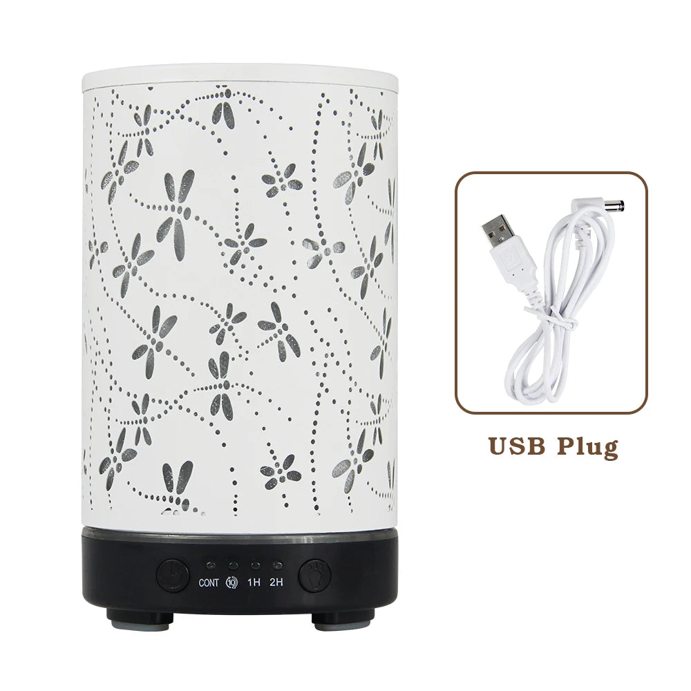 Essential Oil Diffuser 100ML Aroma Diffuser Cool Mist Humidifiers Dragonfly Scent Diffuser with Auto Shut-Off Protection