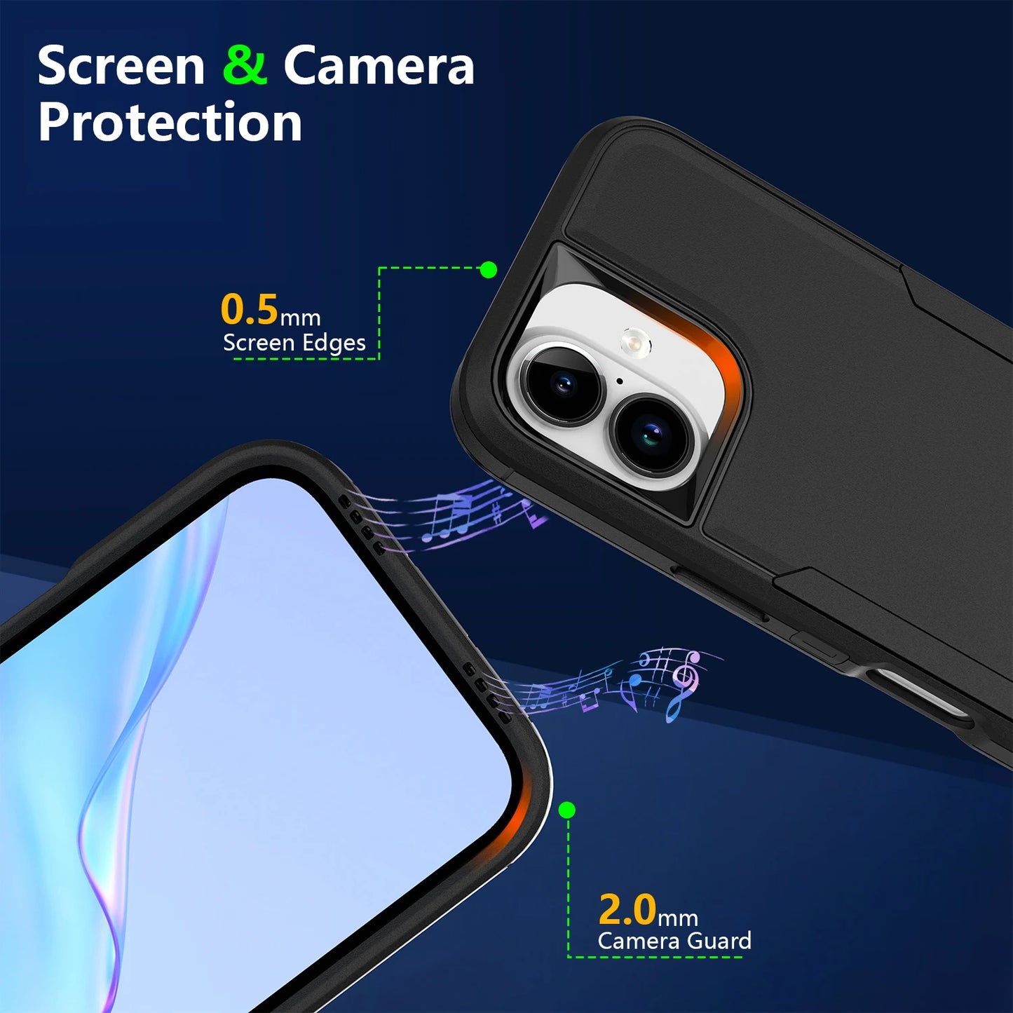 2 in 1 Heavy Duty Armor Shockproof Phone Case For iPhone 11 12 13 14 15 16 Plus 17 Pro Max Anti-Scratch Hard TPU Back Cover