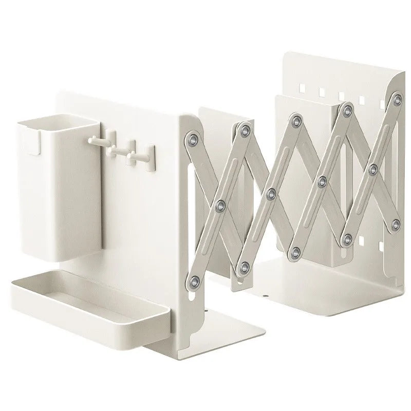 Book Storage Shelf, Telescopic and Foldable Desk Bookshelf for Students in Classrooms, with Thickened Partitions