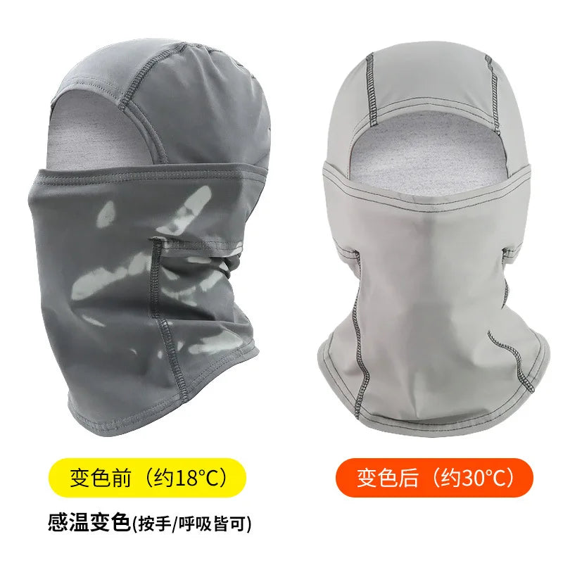 Thermal Sensitive Color Changing Face Mask Skiing Breathing Color Changing Scarf Outdoor Cycling and Mountaineering Headgear