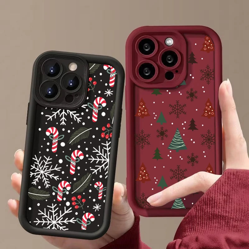 Phone Case For iPhone 17 16 15 14 Pro Max 11 12 13 Pro Max 7 8 Plus XR X XS Max Merry Christmas New Year Gifts Shockproof Cover