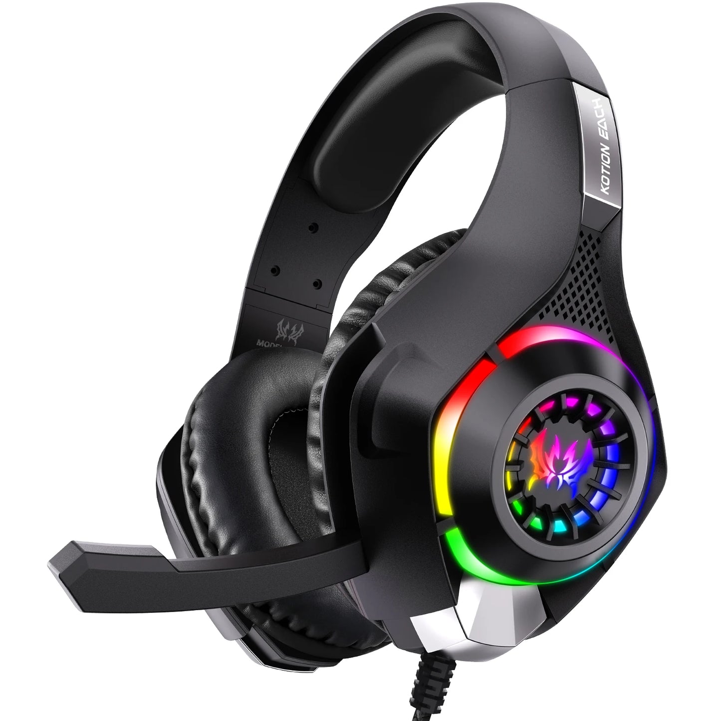 Gaming Headset with Mic Dynamic RGB/In-line control For PC PS4 PS5 Gaming Headphones 3.5mm USB Headphones for Laptop Computer