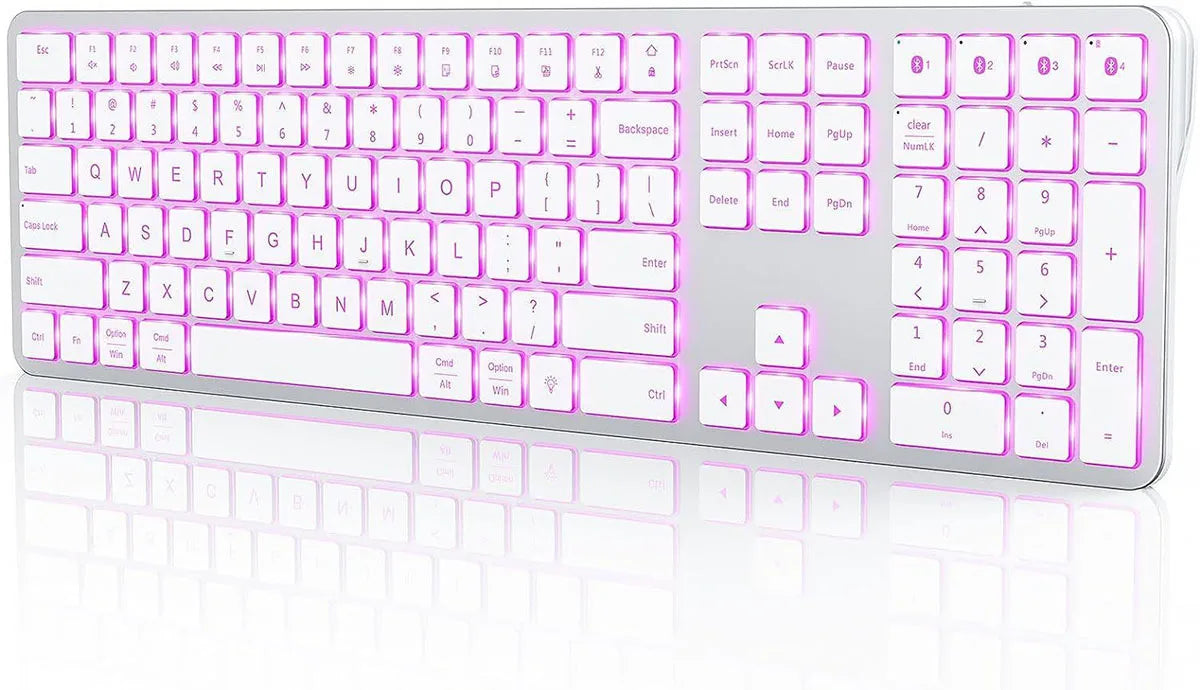RGB Wireless Bluetooth Keyboard Full Size Multi-Purpose Rechargeable Keyboard Backlight Gaming Keyboard for Tablet PC
