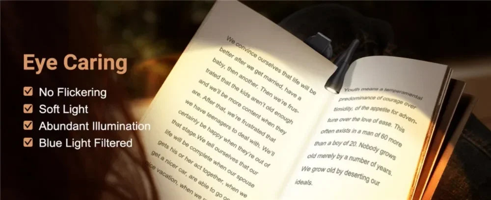 Led Usb Light Steplessly Brightening 3 Colors Book Lamp Room Lights Bed Home-appliance Read Chargeable Fixture Lamps Books Desk
