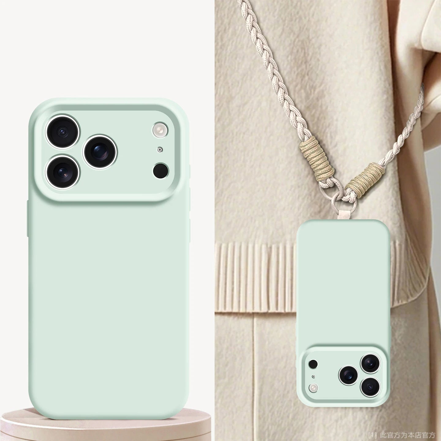 Liquid Silicone Phone Case For iPhone 17 Pro Max 17Air 16 17 Pro 15 14 Plus With Crossbody Lanyard camera Protection Coque Cover