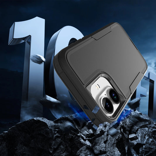 2 in 1 Heavy Duty Armor Shockproof Phone Case For iPhone 11 12 13 14 15 16 Plus 17 Pro Max Anti-Scratch Hard TPU Back Cover