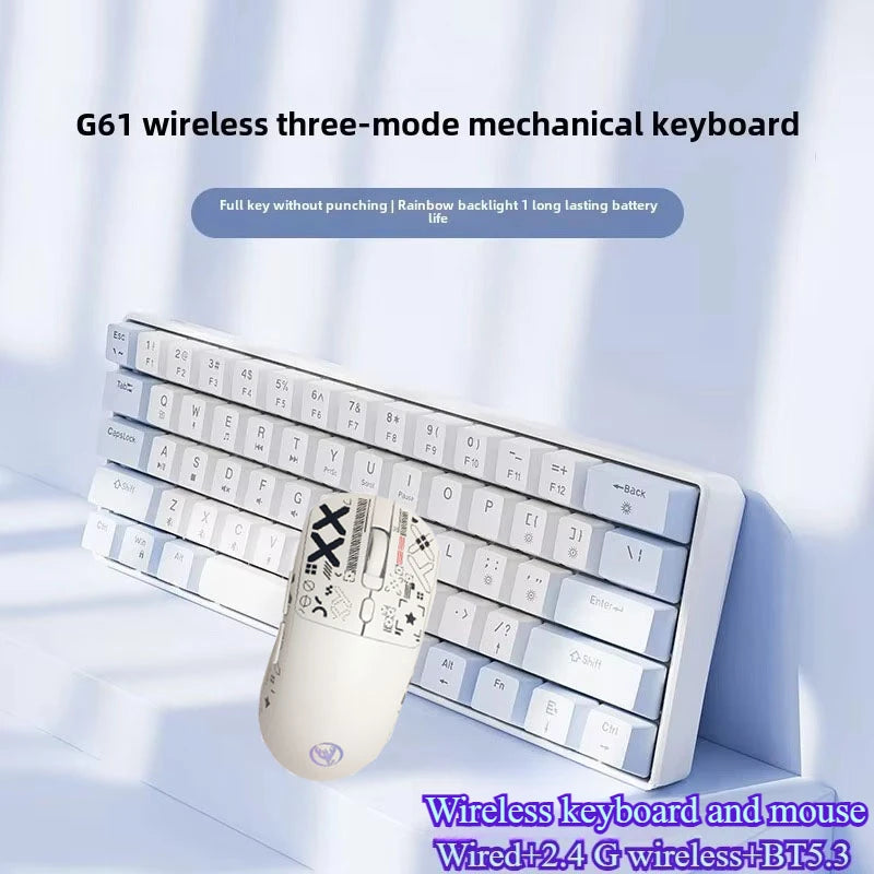 Teclado mecanico bluetooth gamer keyboard mouse sem fio gaming 60% mechanical keyboards teclados  key board para computadora
