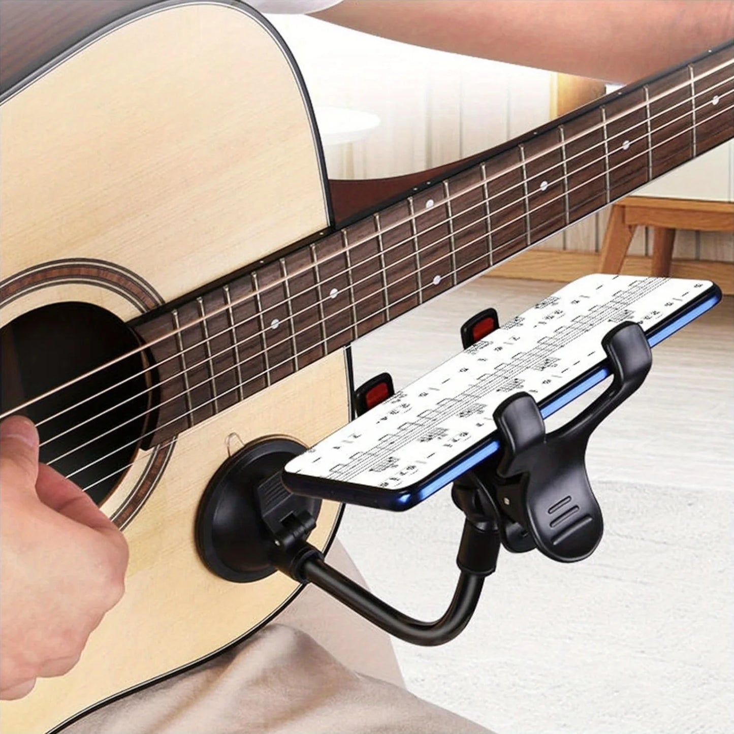 360° Phone Stand  Suitable for Car Navigation, Desktop, Guitar Instrument Practice, and Live Streaming Performances