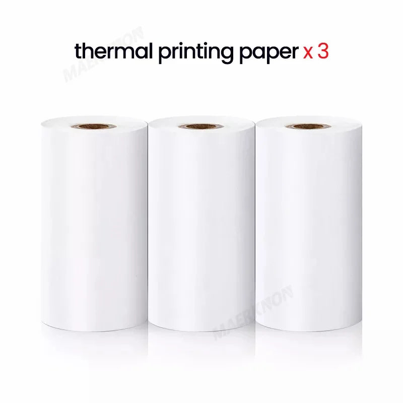 Mini Thermal Printer Paper - Colorful Self-Adhesive 57mm Label Stickers for Bluetooth Inkless Photo Printer