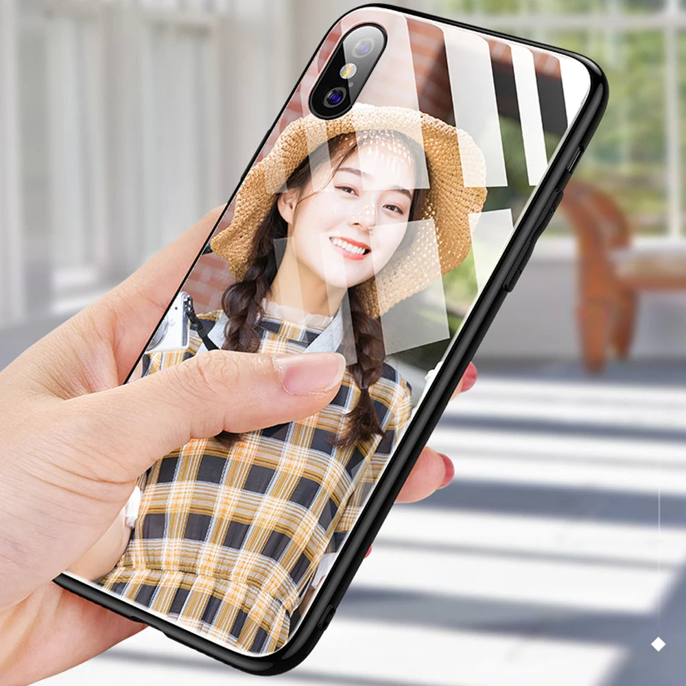 DIY glass Phone case For iphone 17 17Air 17Pro 17 ProMax capa Custom Tempered Glass Phone Case