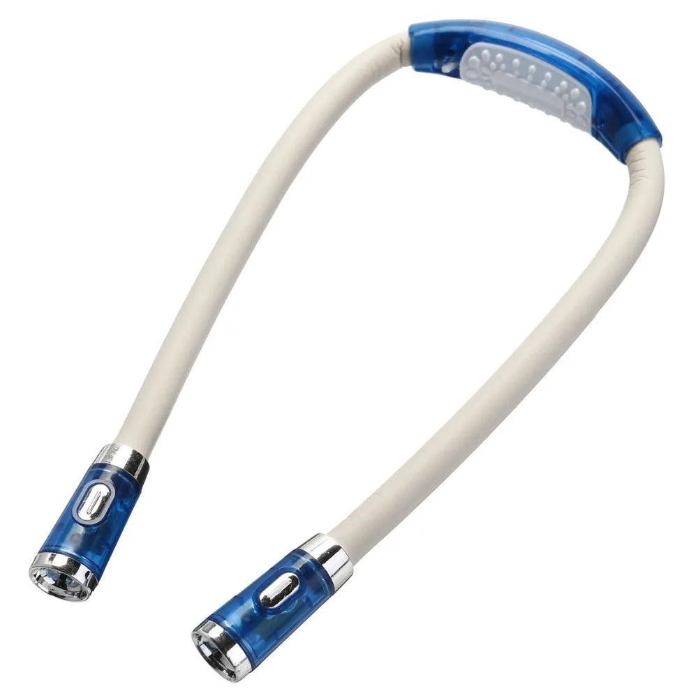Reading in Bed Bendable Book Lights Neck Lamp with 4 LED Lights Adjustable Brightness Perfect for Sewing and Knitting