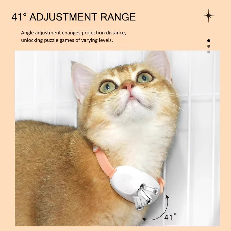 Smart Laser Cat Toy Collar Hands-Free Pet Self-Entertainment Interactive Collar Adjustable Strap USB Rechargeable 2 Colors