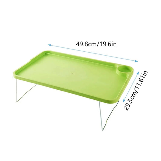 Foldable Laptop Bed Table Lap Desk Portable Multi-Function Stable Tray Dining Table With Cup Slots Household  And Dormitory