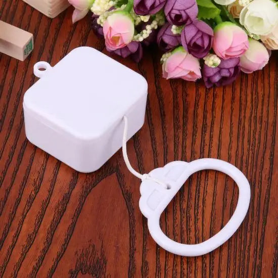 Waterproof Plastic Music Box with Classic Lullaby Melody Pull String Cord Music Box Mechanical Winding System for Kids Children