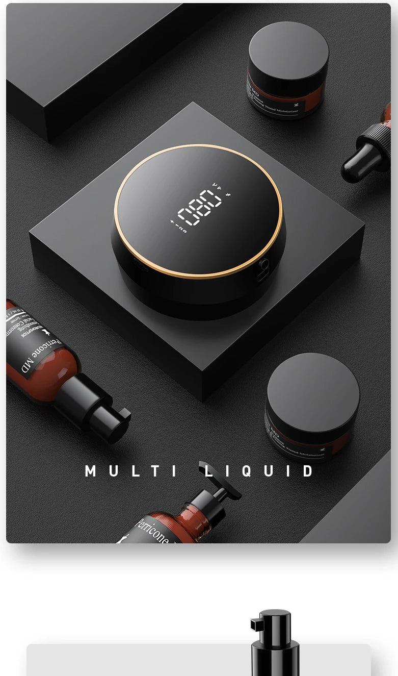 Touchless Automatic Sensor Soap Dispenser Foam Type-C Charging Smart Induction Hand Washer with Temperature Digital Display