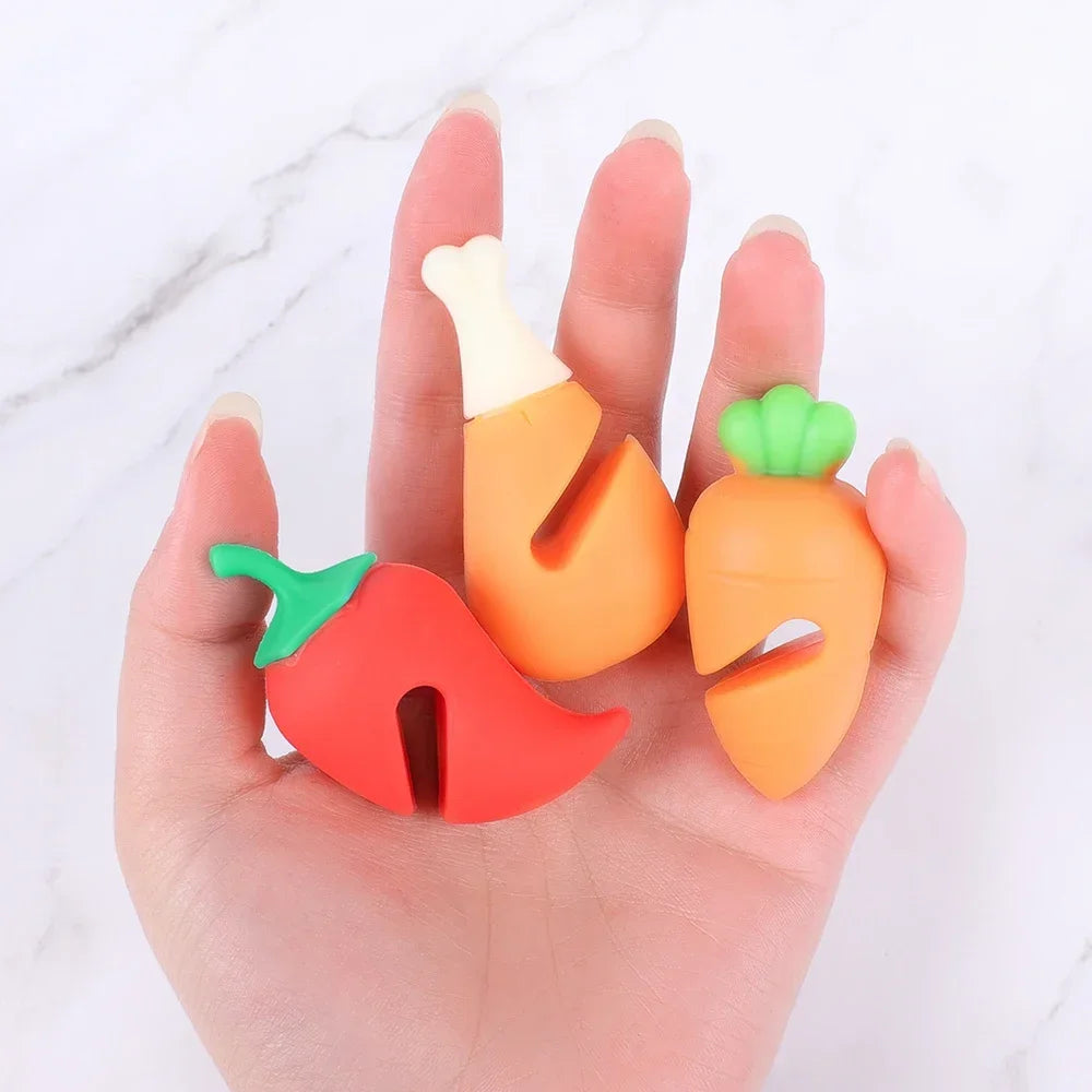 1Pcs Silicone Pot Lid Anti-spill Rack Heat-resistant Anti-Overflow Stoppers Pot Cover Lifter Holder Creative Kitchen Tool Gadget