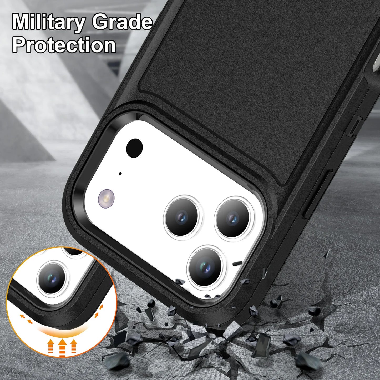 Case For iPhone 17 16 15 14 13 12 11 Pro Max XS XR 8 Plus Heavy Duty Shockproof Anti-Scratch Rugged Protective with Full Cover
