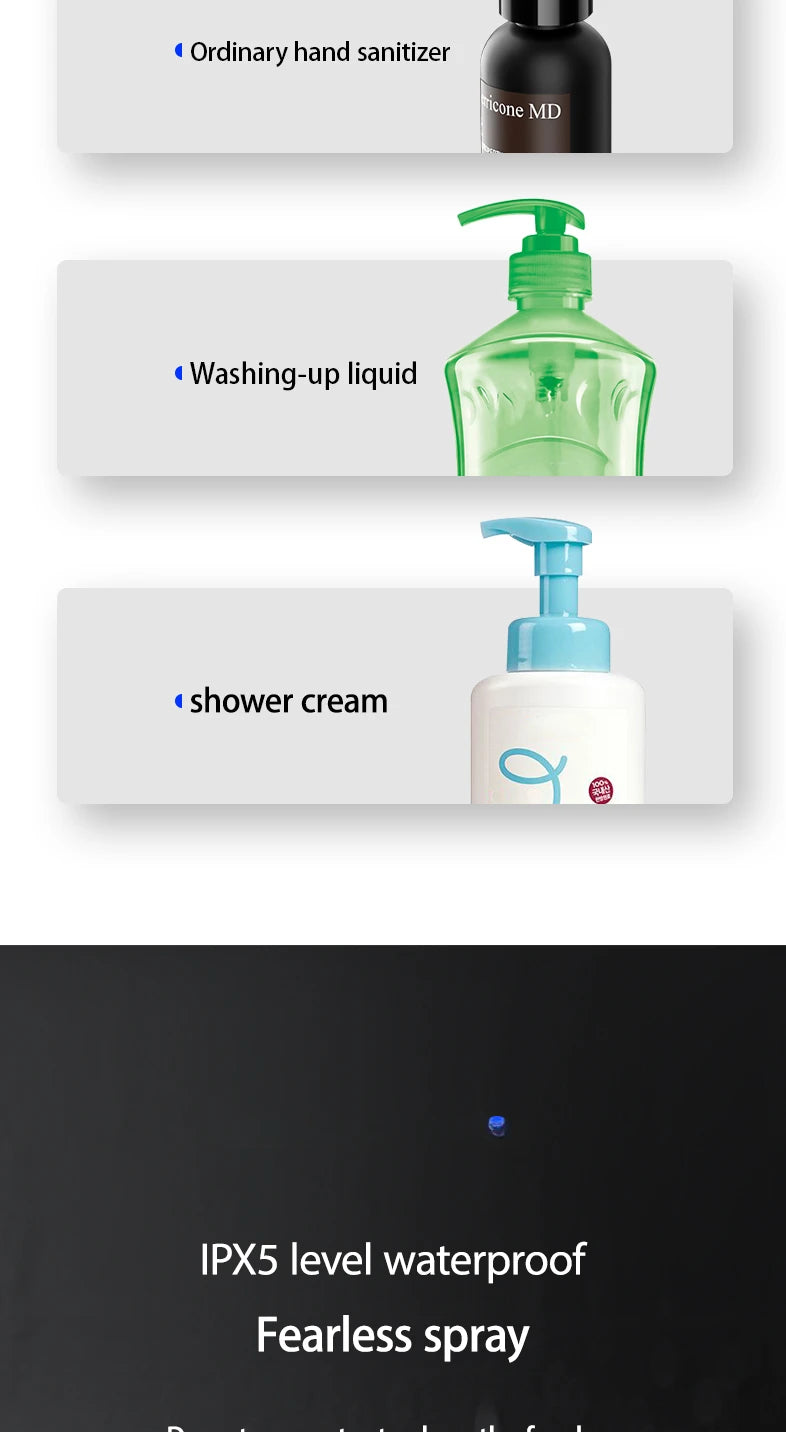 Touchless Automatic Sensor Soap Dispenser Foam Type-C Charging Smart Induction Hand Washer with Temperature Digital Display