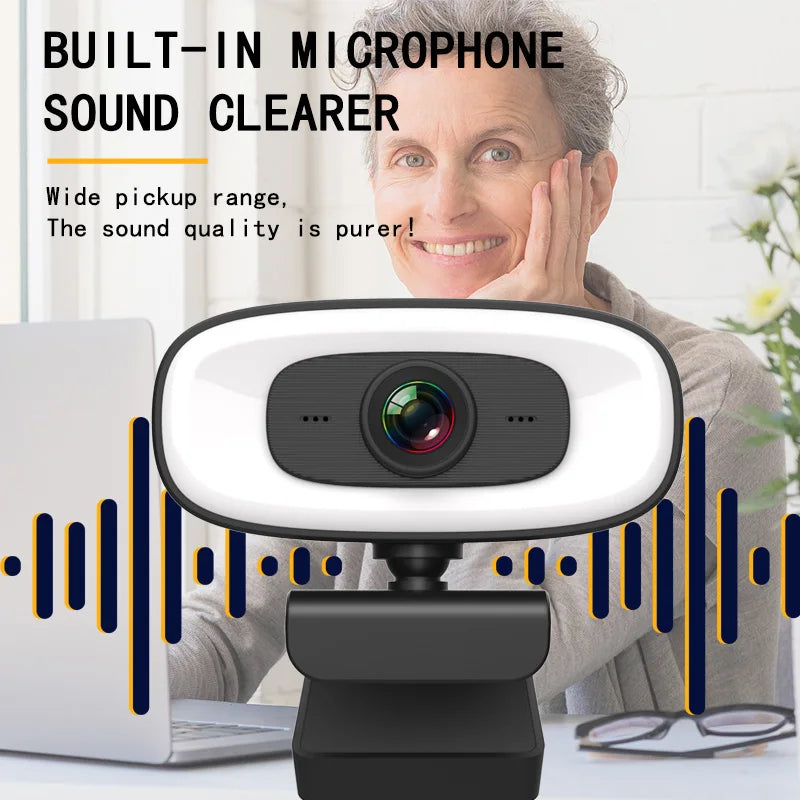 Webcam 4K 1080P Mini Camera 2K Full HD Webcam With Microphone 15-30fps USB Web Cam For Youtube PC Laptop Video Shooting Camera