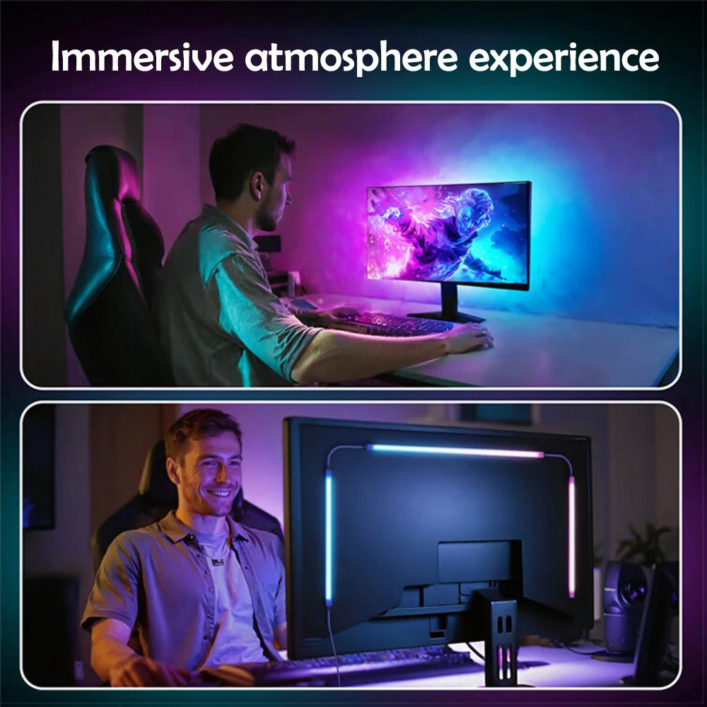 RGB Gaming Light Sync Strip Screen Backlight with Smart APP Control Ambient Lighting DIY Color Modes Computer Game Room