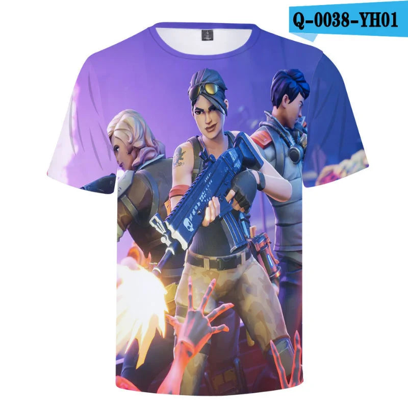 New Game Fortnite T-Shirts Anime Beach 3D Printed Streetwear Cute Cartoon O-Neck Oversized T Shirt Harajuku Kids Tees Tops Gift