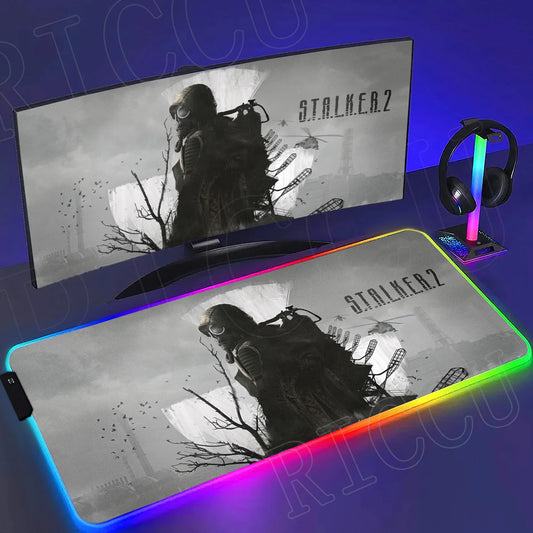 RGB LED PC accessories 400x900mm Stalker 2 Large Gaming Mouse Pad Computer Laptop HD Rupper Expand Desk Mats Gamer XXL Desk Ma