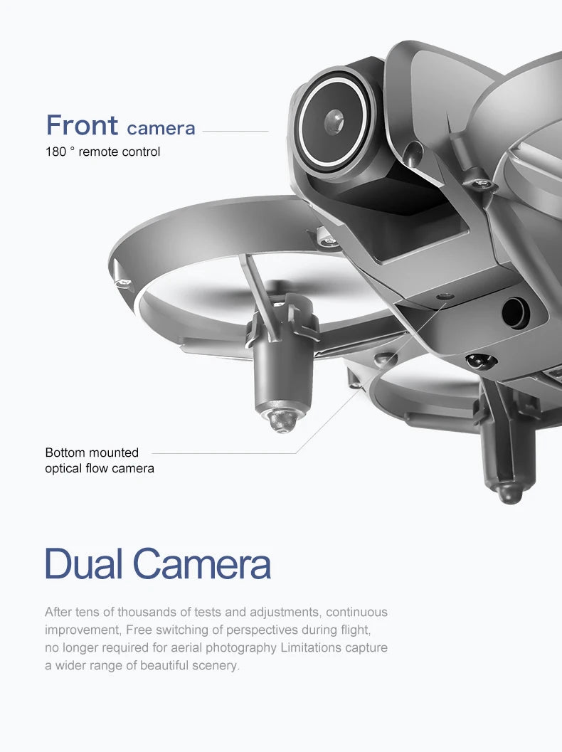 New D16 Mini Drone 8K HD Dual Camera Profesional 180° Electric Adjustable GPS Positioning Obstacle avoidance Bushless UA