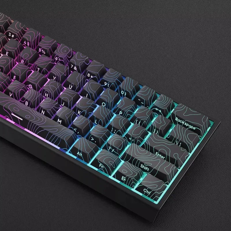 Contour 4.0 Side 97 Key Gaming Mechanical Keyboard Key Cap Engraved Keycap PBT Translucent White For Magnetic Switch