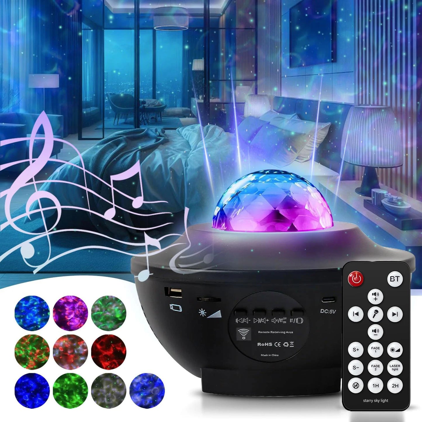 Night Light UFO LED Star Projector Planetarium Projection Galaxy Starry Sky Projector Lamp for Kids Gift Room Ambient Decoration