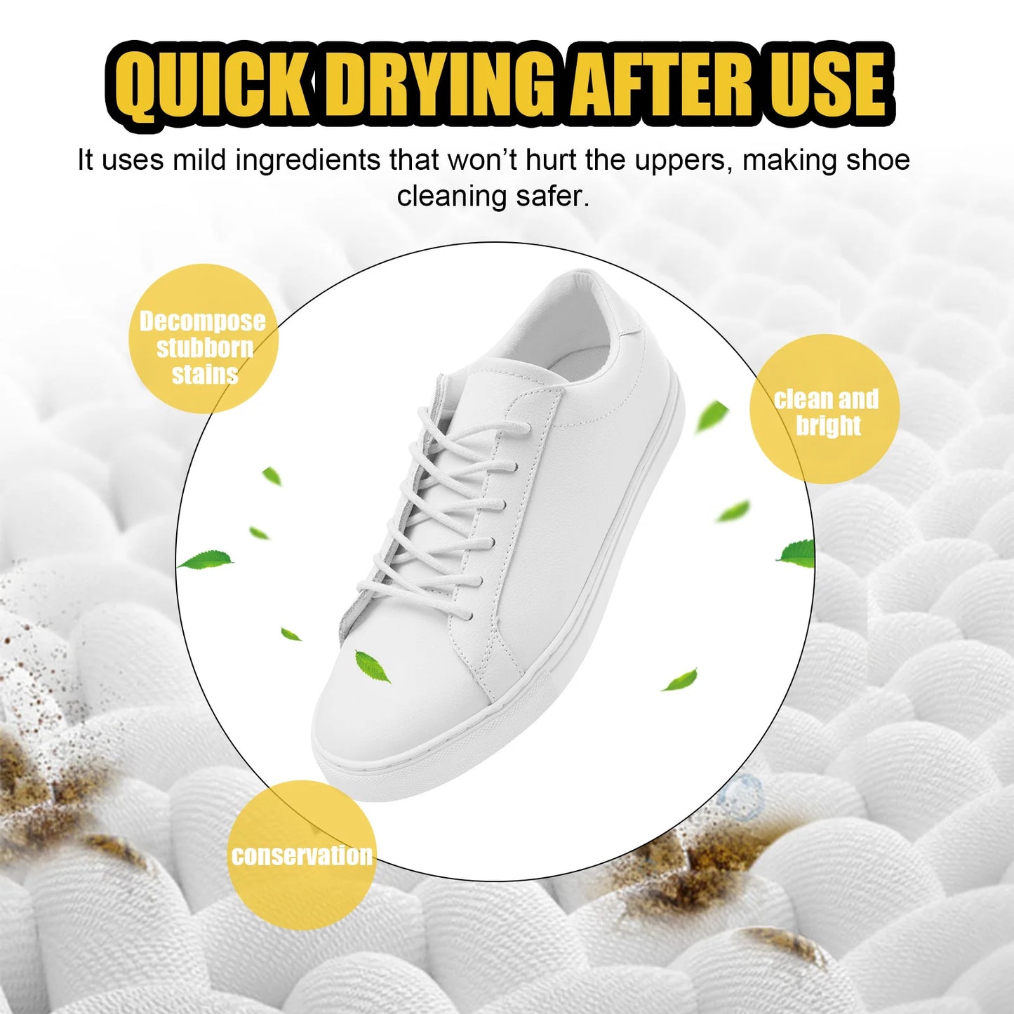 White Shoes Cleaner Stains Dirt Remover Shoe Whitening Cleaning Sneaker Remove Yellow Edge White Shoes Cleaning Gel Kit 100ml