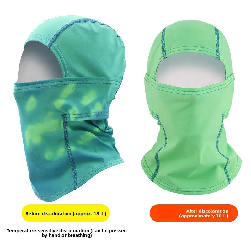 Thermal Sensitive Color Changing Face Mask Skiing Breathing Color Changing Scarf Outdoor Cycling and Mountaineering Headgear