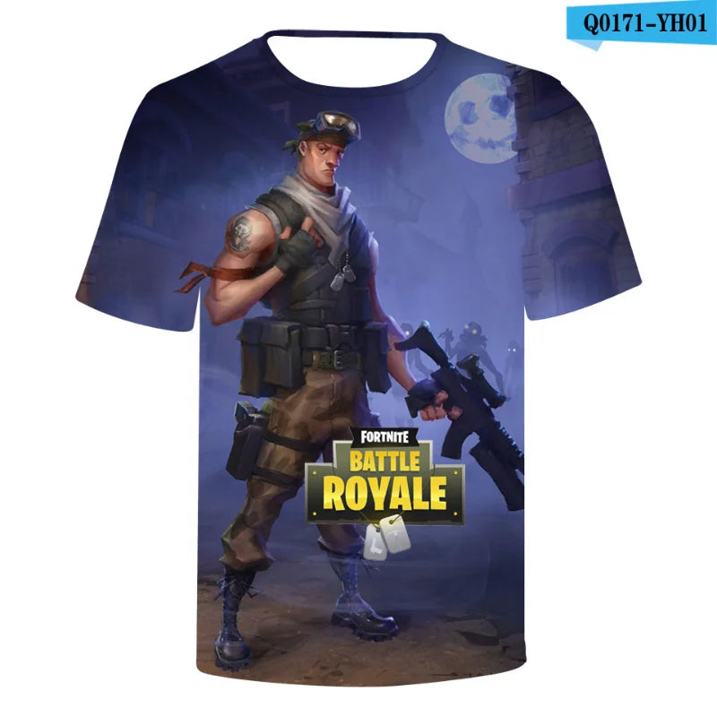 New Game Fortnite T-Shirts Anime Beach 3D Printed Streetwear Cute Cartoon O-Neck Oversized T Shirt Harajuku Kids Tees Tops Gift
